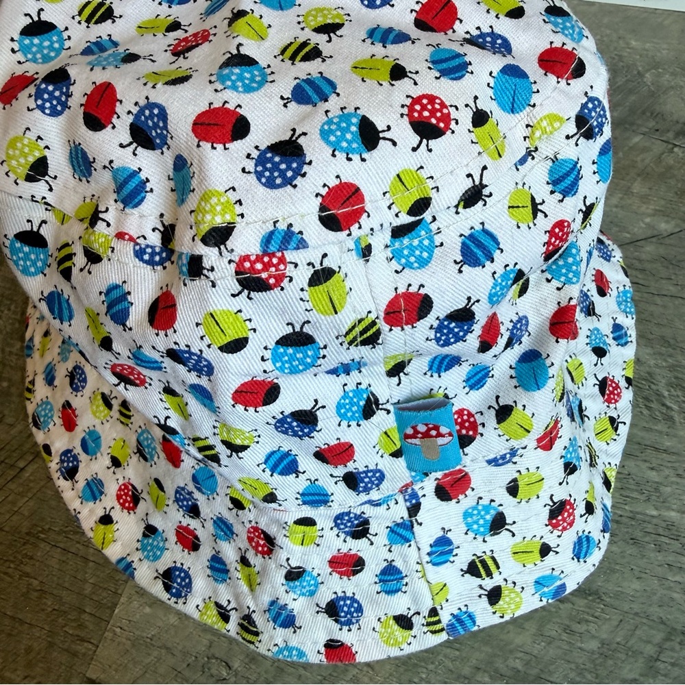 Kids Bucket Sun Beach Hat Ladybug Design OSFM One Size - Picture 4 of 8